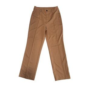 Shein Womens Tan Straight-Leg Pants M EU 38 US 6 Polyester Blend